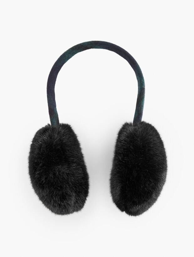 Black Watch Tartan Faux Fur Earmuffs | Talbots