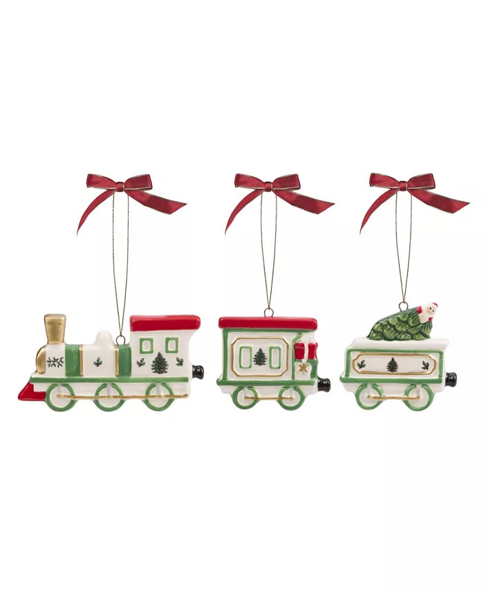 Spode Christmas Tree Train Set Ornaments, 3 Pieces & Reviews - Shop All Holiday - Home - Macy's | Macys (US)