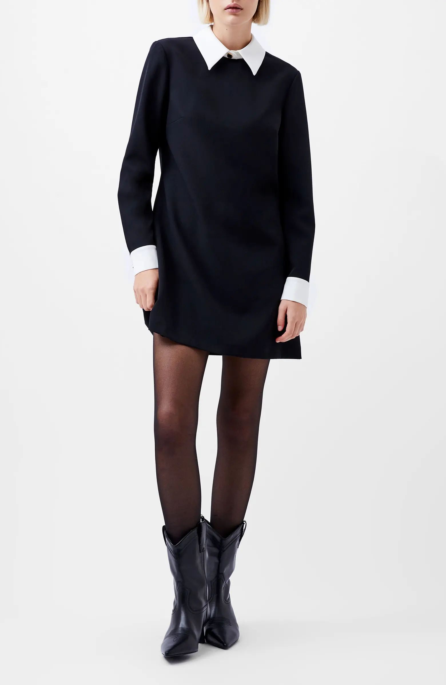 French Connection Echo Collared Long Sleeve Shift Dress | Nordstrom | Nordstrom