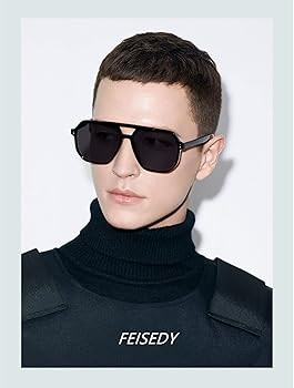 FEISEDY Retro Square Aviator Sunglasses Women Men 70s Vintage Trendy Plastic Frame Sun Glasses B2... | Amazon (US)