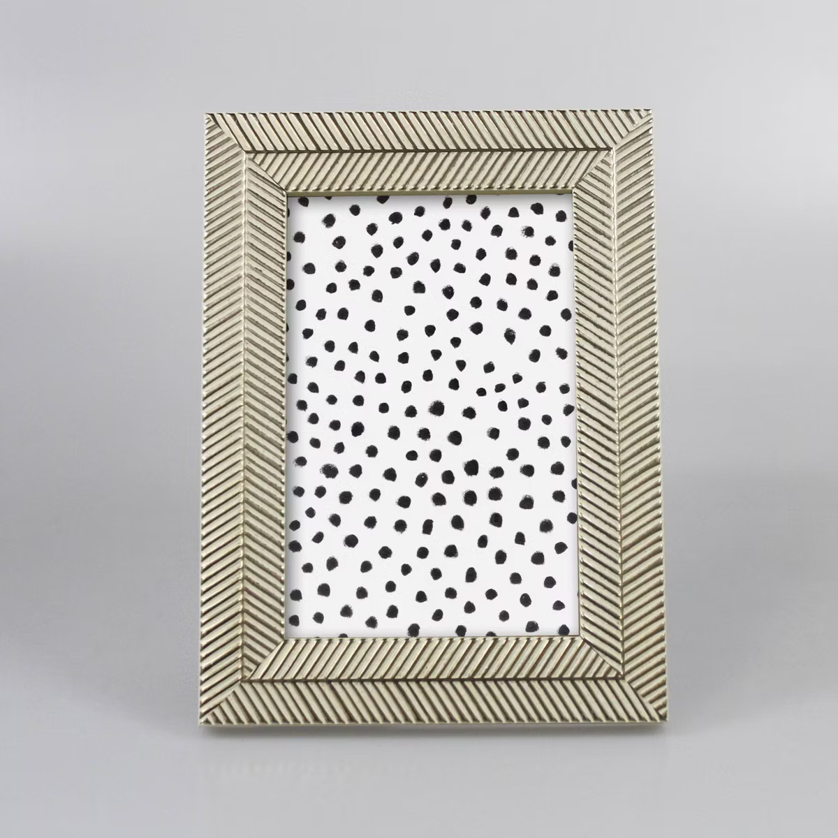 4" x 6" Organic Herringbone Tabletop Frame Gold/White - Opalhouse™ | Target
