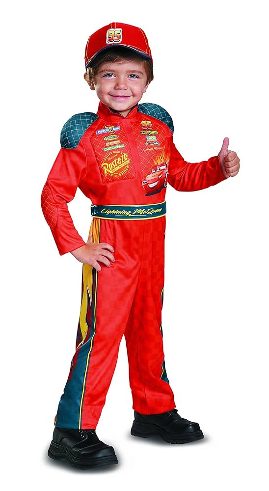 Cars 3 Lightning Mcqueen Classic Toddler Costume, Red, Large (4-6) | Amazon (US)