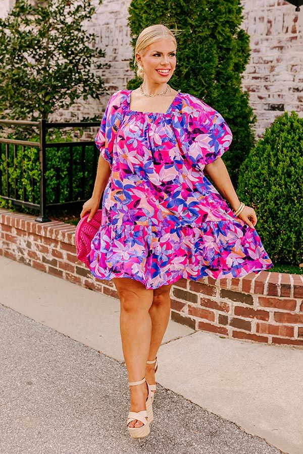 Sunny With A Chance Of Blooms Shift Dress Curves | Impressions Online Boutique