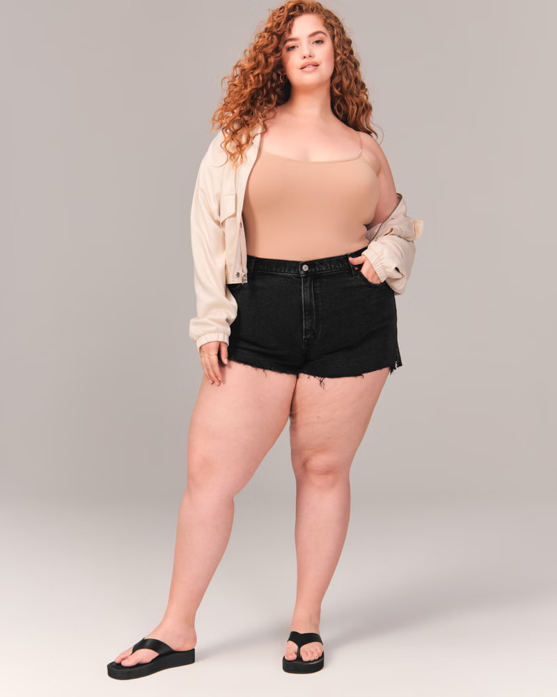 Curve Love High Rise Mom Shorts | Abercrombie & Fitch (US)