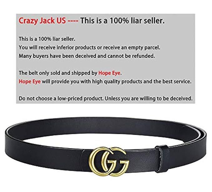 Fashion G-Style Gold Buckle Unisex Cowhide Leather Belt Vintage Thin Dress Belts For Jeans | Amazon (US)