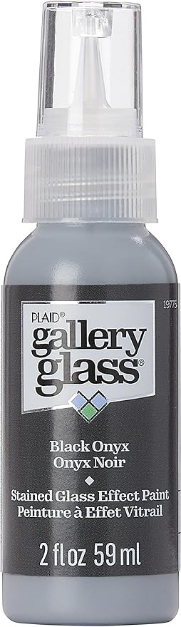 Gallery Glass, Black Onyx Stained Glass 2 fl oz Brilliant Smooth Finish Paint, Perfect for Easy t... | Amazon (US)