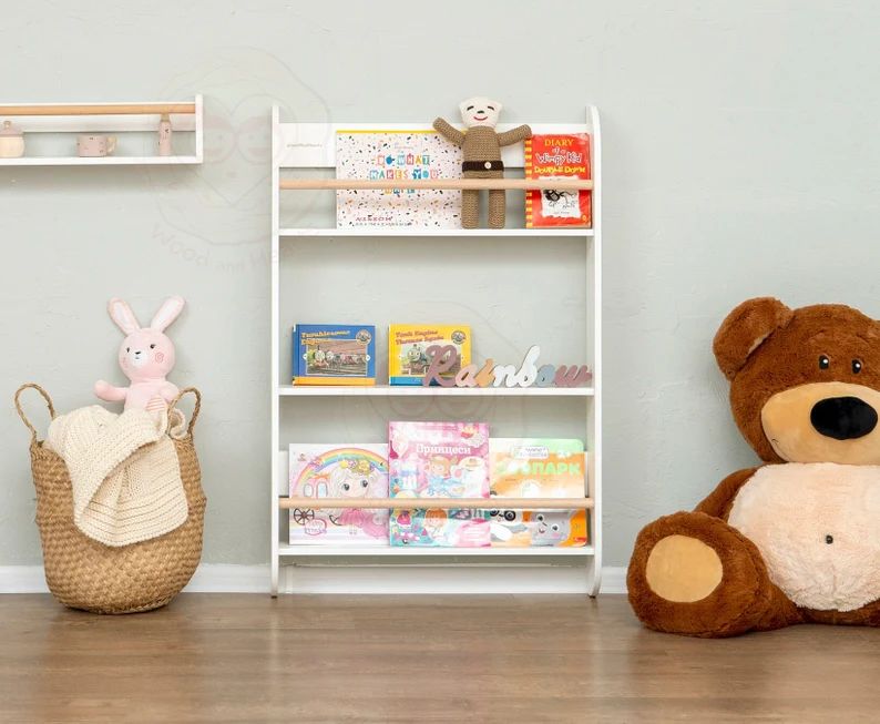 Big Montessori Wall Bookshelf Plywood Furniture Wall Shelves - Etsy | Etsy (US)