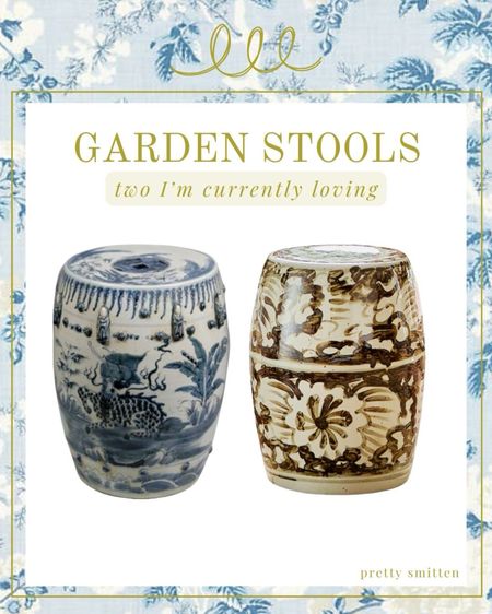 Blue and white garden stool, brown and cream garden stool, porch decor, side table, cocktail tablee

#LTKover40 #LTKstyletip #LTKhome