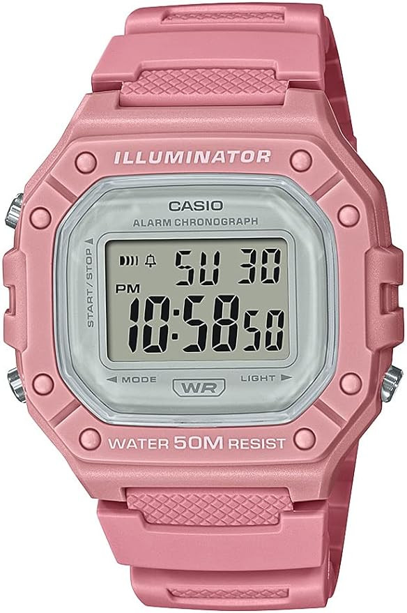 Casio W218H Series | Men’s Digital Watch | 50M WR | 1/100 Second Stopwatch | 100 SEC Chronograp... | Amazon (US)
