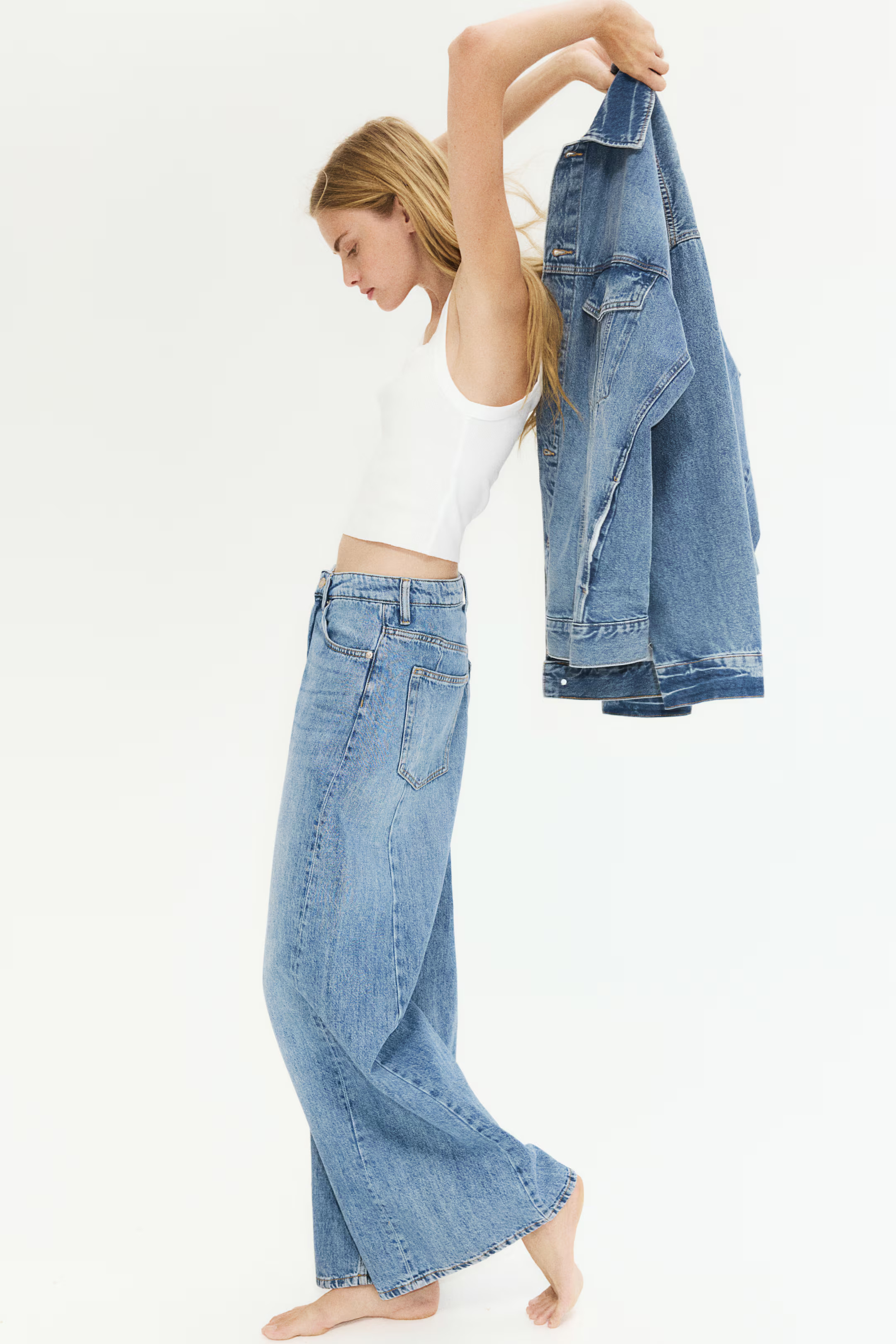 Super Wide High Jeans - Denim blue - Ladies | H&M US | H&M (US + CA)