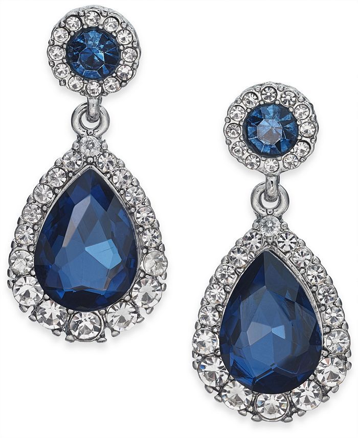 Charter Club Pavé & Stone Drop Earrings, Created for Macy's  & Reviews - Earrings - Jewelry & Wa... | Macys (US)