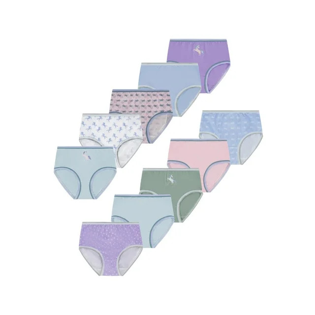Wonder Nation Girls Brief Underwear 10PK Size 4-18 | Walmart (US)