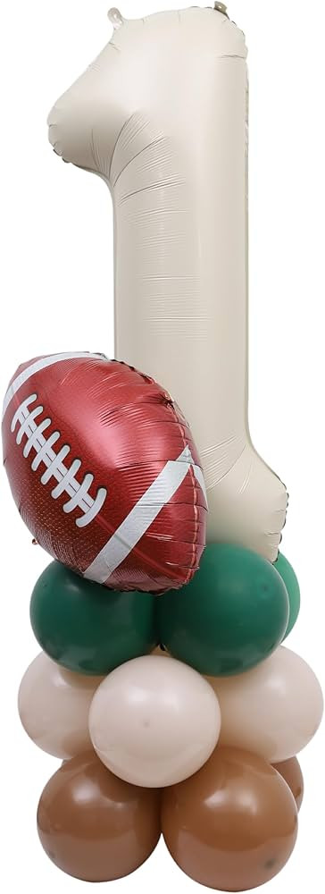 First Year Down DIY Kit - American Football Balloon Tower Decorations, Sports Theme 1st Birthday ... | Amazon (US)