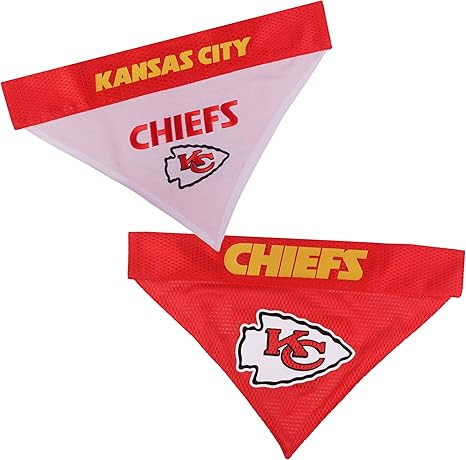 Pets First NFL DOG BANDANA - KANSAS CITY CHIEFS REVERSIBLE PET BANDANA. 2 Sided Sports Bandana wi... | Amazon (US)