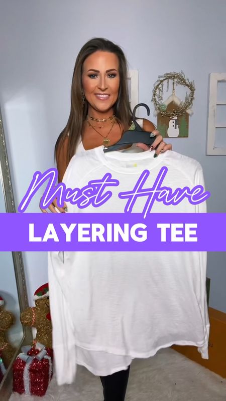 Must have layering tee with thumbholes. Also linked a purple one in a different style just because I got SO many questions about the purple version of the one in this video. 

Winter fashion, winter outfits, spring fashion, spring outfits, long sleeve layering tee, athleisure wear, loungewear, layering pieces 

#LTKstyletip #LTKSeasonal #LTKfindsunder100