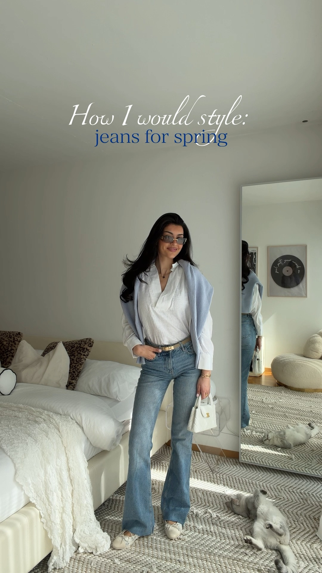 Trage die Jeans in Grösse 32 