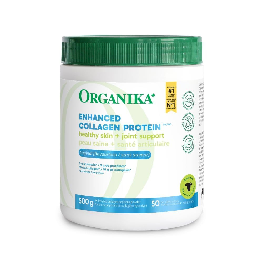 Organika Canadian-Made Enhanced Collagen Powder - for Healthy Hair, Skin, Nails, and Joints. Hydr... | Amazon (CA)