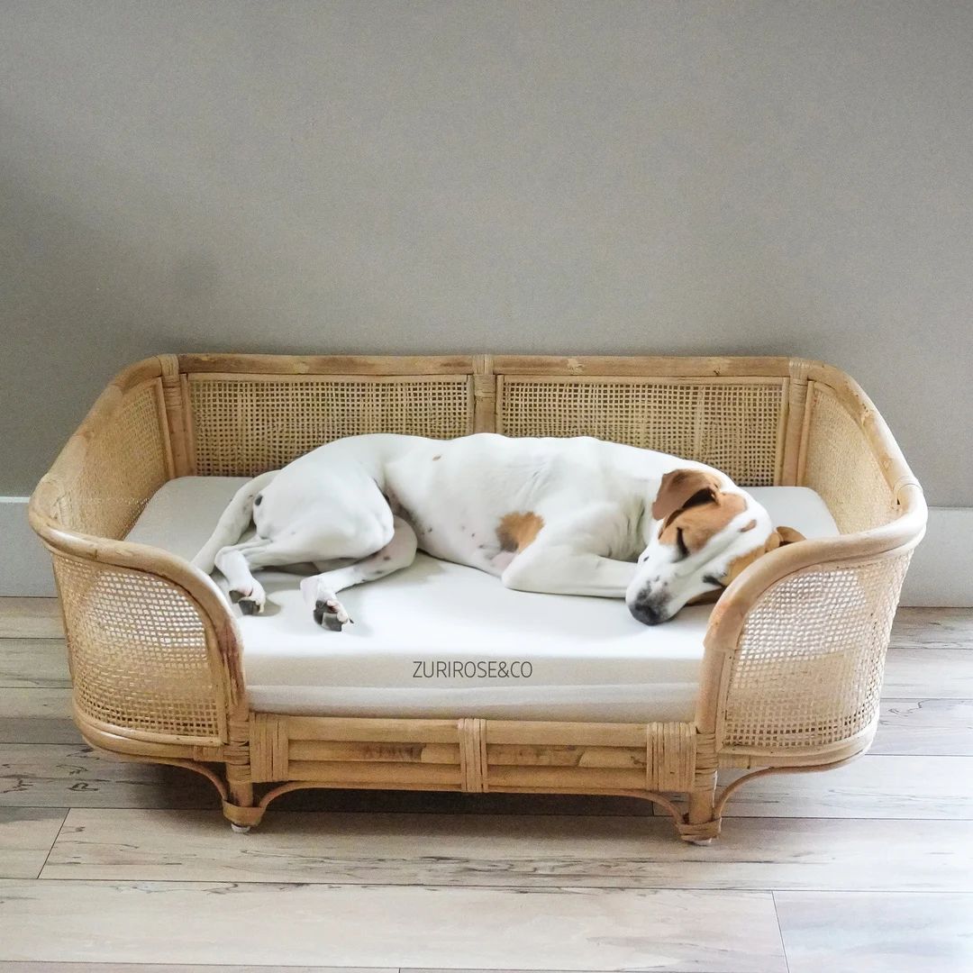 XL Handmade Rattan Dog Bed Rattan Pet Bed Dog Basket Bed - Etsy | Etsy (US)