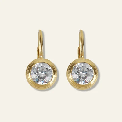 Bezel Drop Earrings | HART