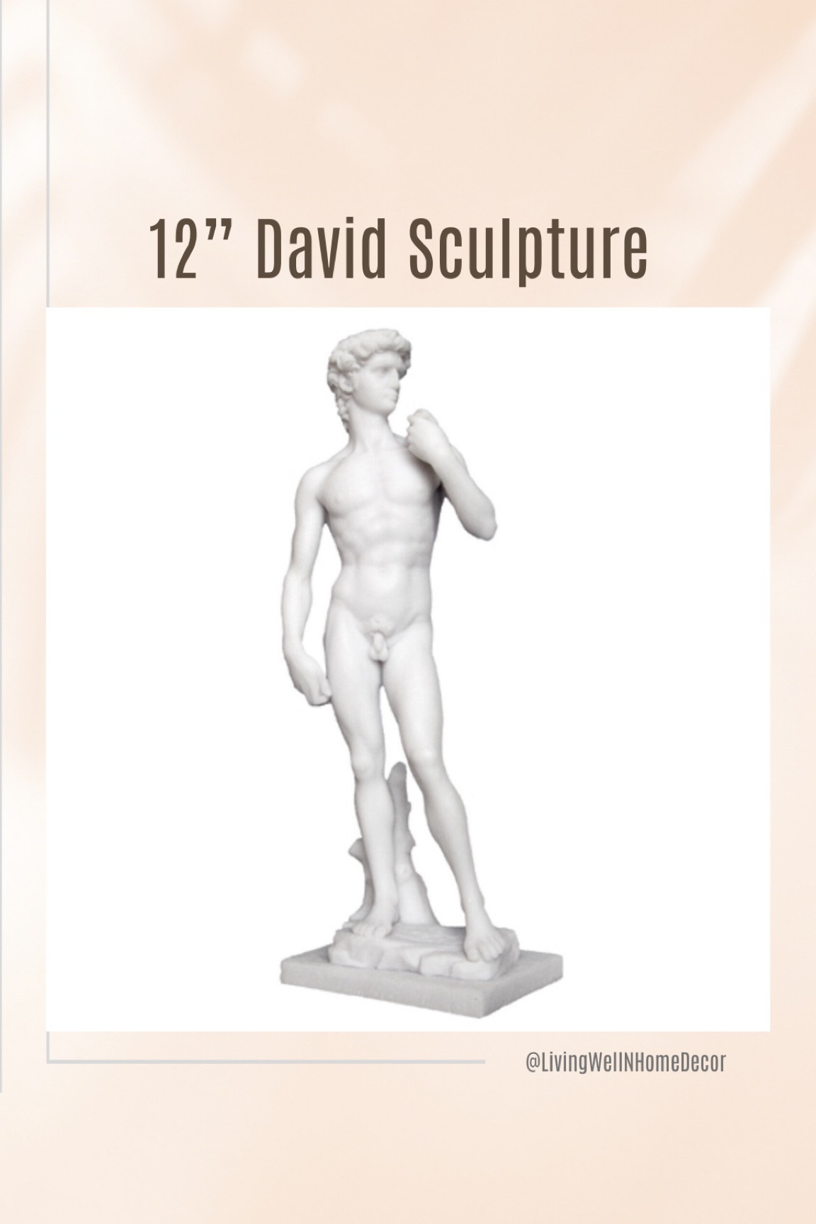 Found it on Wayfair! 

Bring the beauty and grace of the renaissance to your home with this handmade replica classically inspired by the statue of David in Italy. This sculpture will heighten the appeal of any office, bookshelf, or display case.

#LTKHome #LTKSummerSales #LTKFindsUnder50