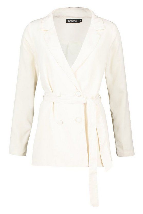 Double Breasted Belted Blazer | Boohoo.com (US & CA)