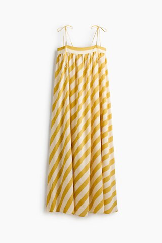 H & M - A-Line Tie-Strap Dress - Yellow/Striped | H&M (US + CA)