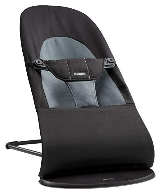 BABYBJORN Bouncer Balance Soft - Black/Dark Gray, Cotton | Amazon (US)