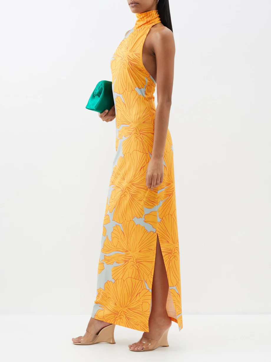 Montana halterneck floral-print jersey maxi dress | Matches (US)