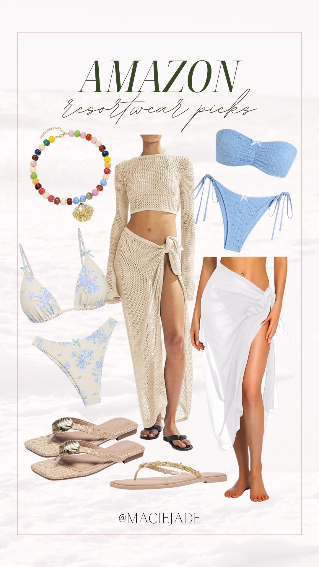 Loving these fun + trendy resortwear pieces from Amazon! 😍☀️ 

Amazon finds, amazon find, Amazon swim, Amazon swimwear, Amazon swim cover ups, crochet coverup set, summer sandals, summer staples

#LTKSeasonal #LTKTravel #LTKSwim