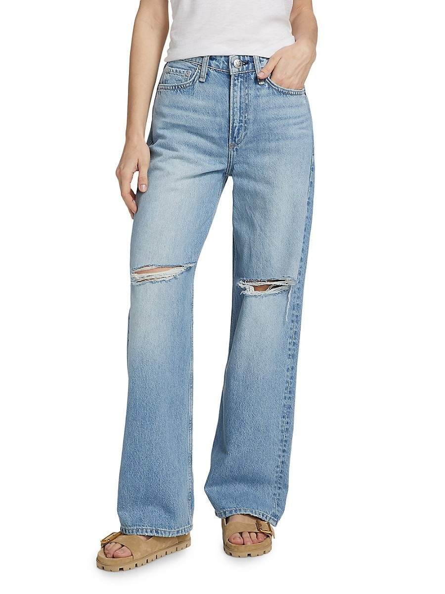 Rag & Bone Women's Logan Distressed Whiskered Jeans - Ludlow - Size 24 (0) | Saks Fifth Avenue OFF 5TH