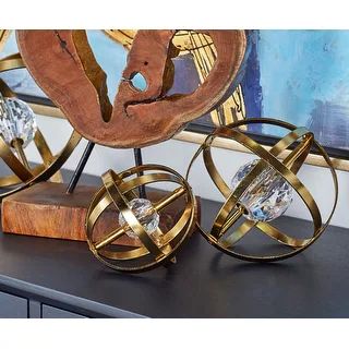 Gold or Silver Contemporary Glam Sphere Sculptures (set of 2) - S/3 4", 6", 8"D - On Sale - Overs... | Bed Bath & Beyond