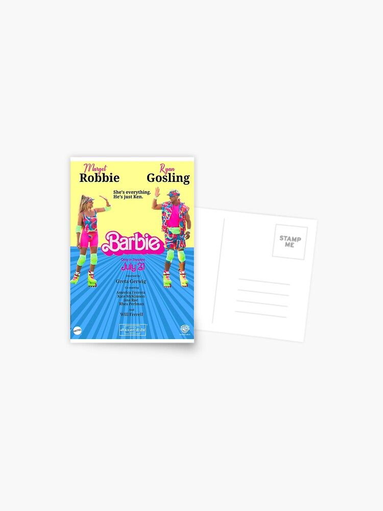 "Barbie The Movie - Roller Boogie" Postcard for Sale by Dilhermandoart | Redbubble (US)