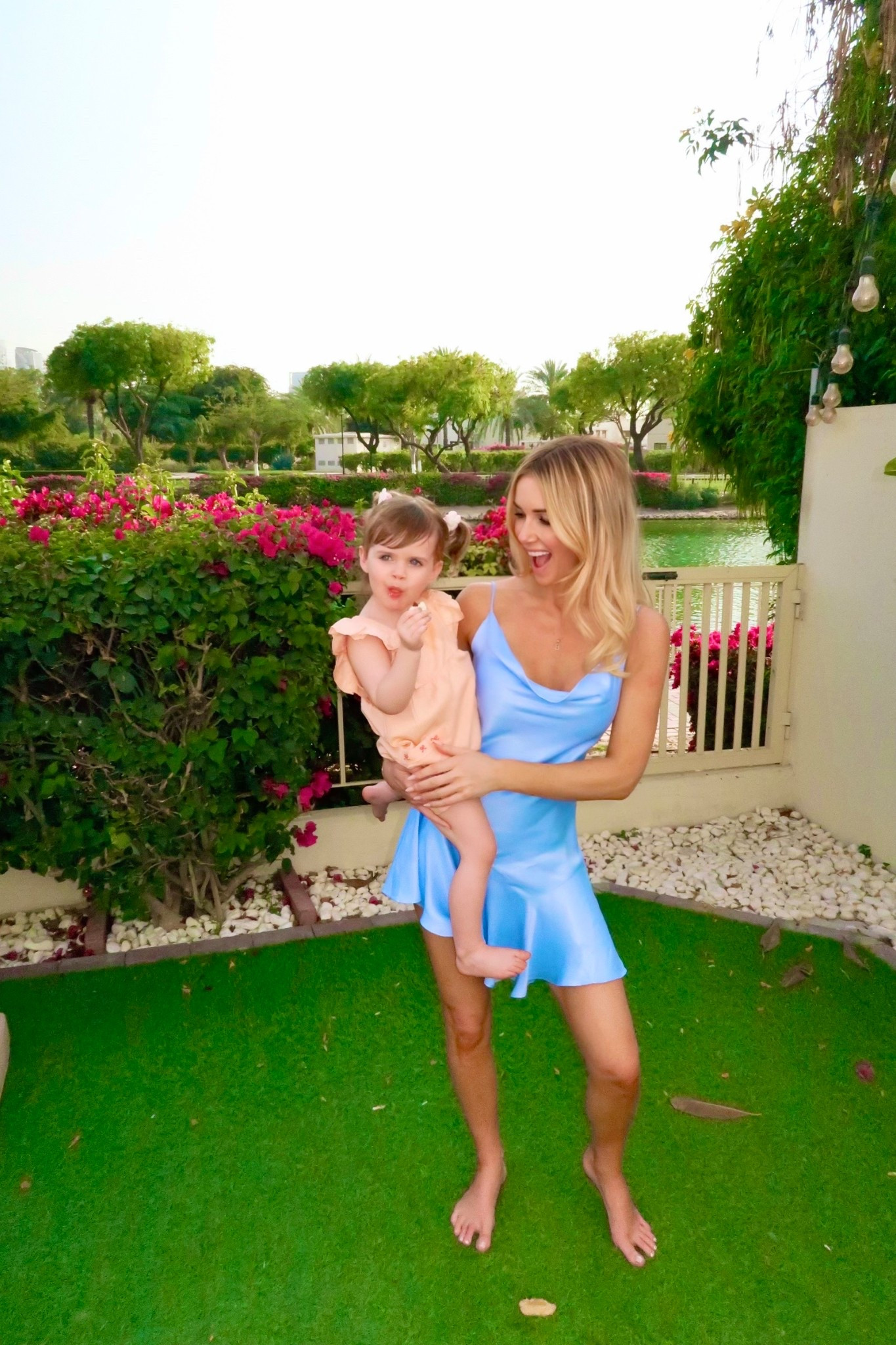 Fave new summer blue satin mini dress 

#LTKspring