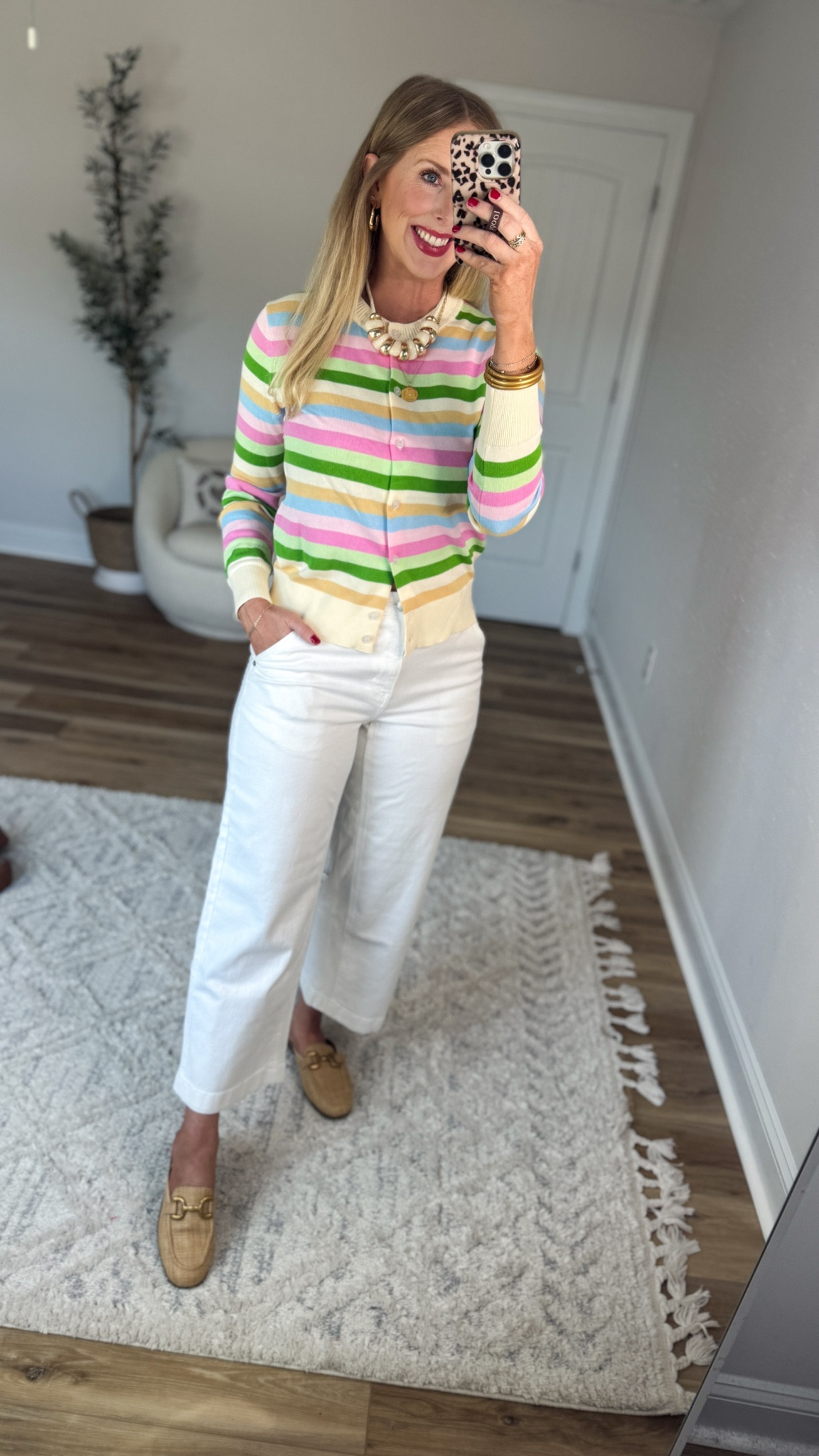 Weekend Walmart Wins try on
Colorful stripe cardigan- medium 
White jeans- 4

#LTKmomlife #LTKootd