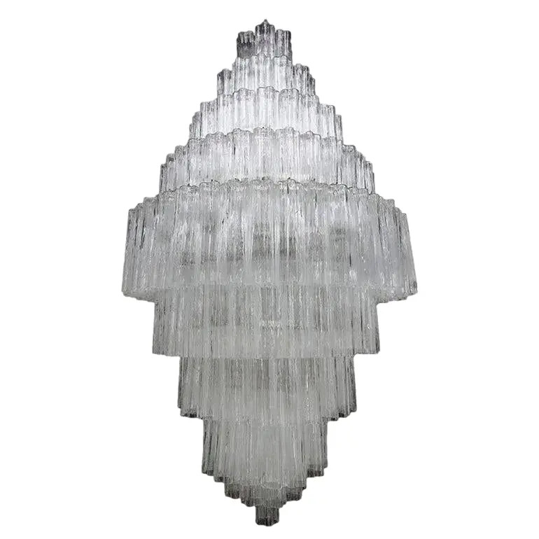 1970s Tiered Murano Chandelier | Chairish
