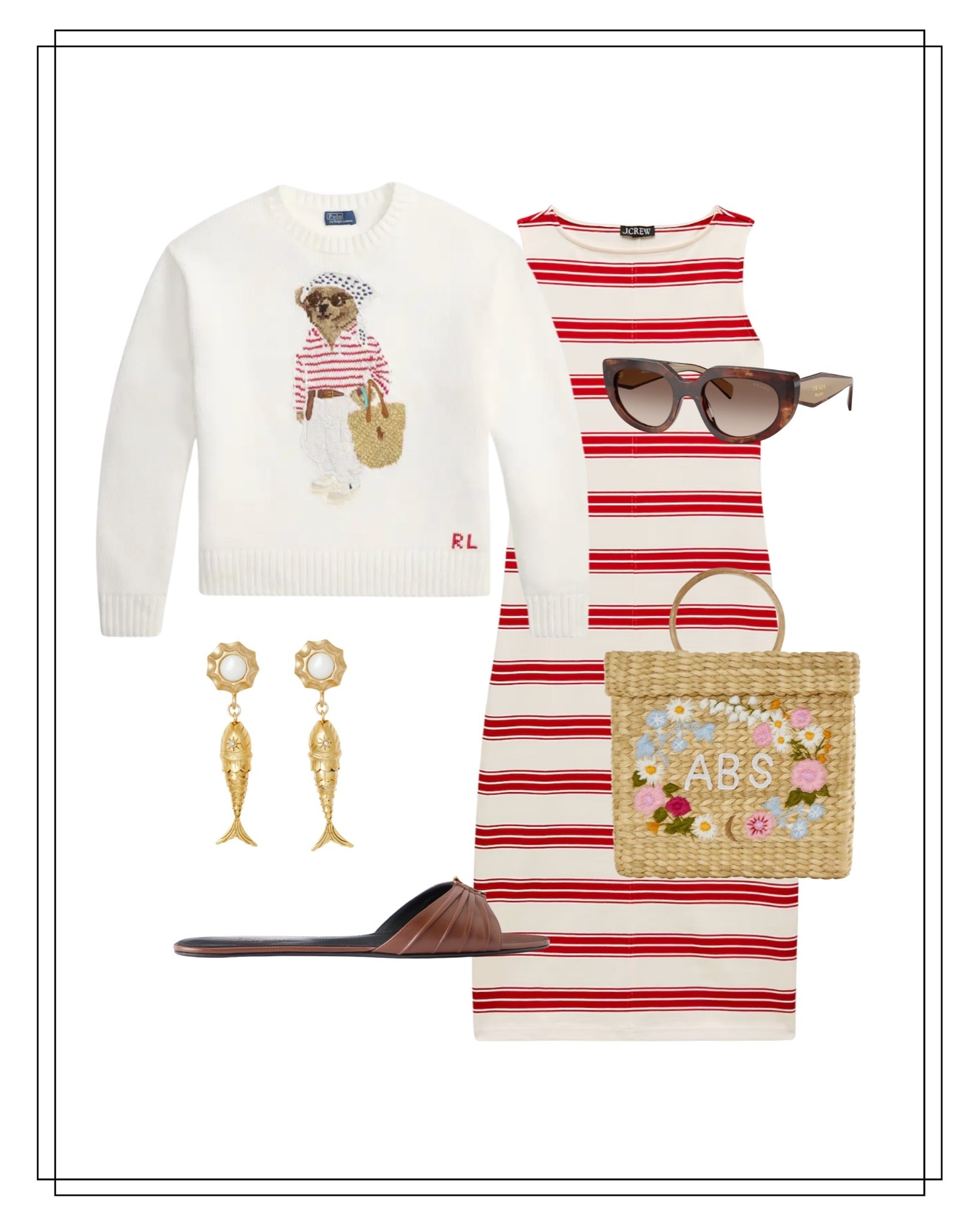 Summer outfit inspo! I love Ralph Lauren during the summer, and this is the perfect way to get the look! This striped dress is so easy to wear and I’m obsessed with this bear sweater!

#LTKootd #LTKOver40 #LTKSeasonal