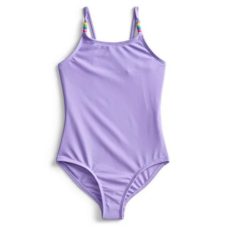 Wonder Nation Girls One-Piece Swimsuit with UPF 50+, Sizes 4-18 & Plus | Walmart (US)