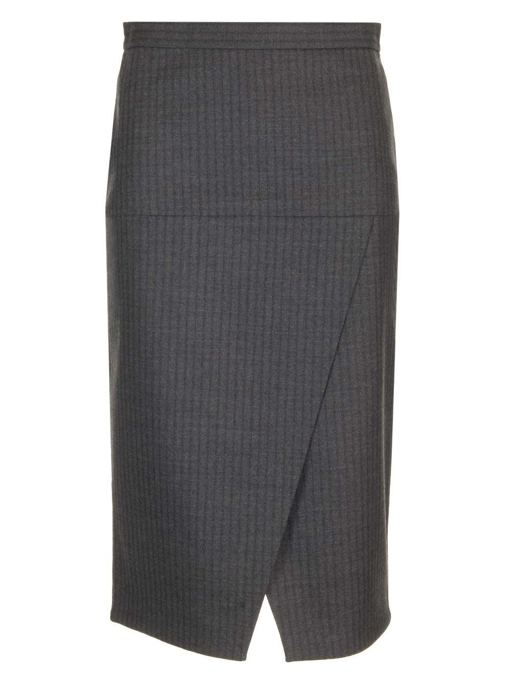 Fendi Pinstriped Wool Pencil Skirt | Italist.com US