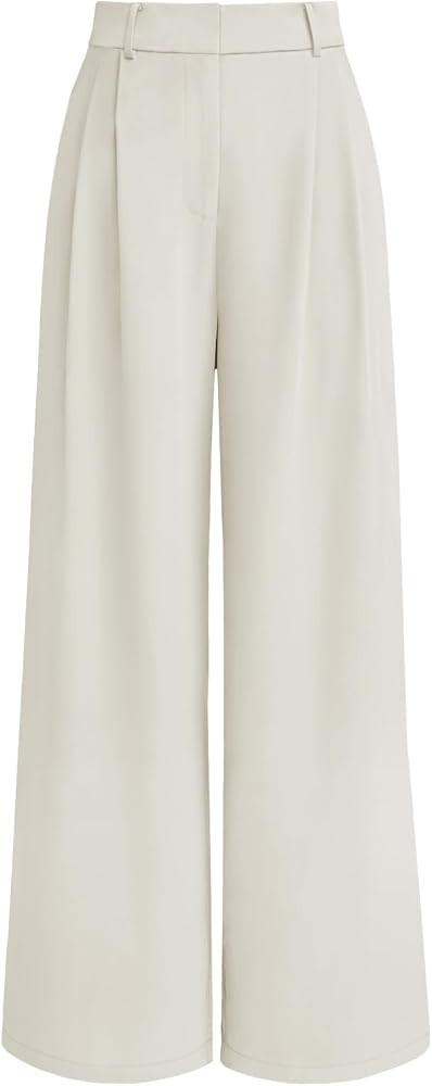 LILLUSORY Womens Wide Leg Dress Pants Hight Waisted Work Business Causal Loose Palazzo Trousers | Amazon (US)