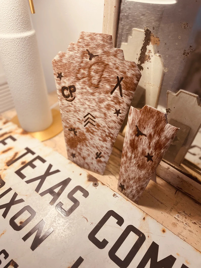 Ranch Style Cowhide Necklace Jewelry Display Large 12.5 X 8 Rodeo NFR Western Cowgirl Cowboy - Et... | Etsy (US)