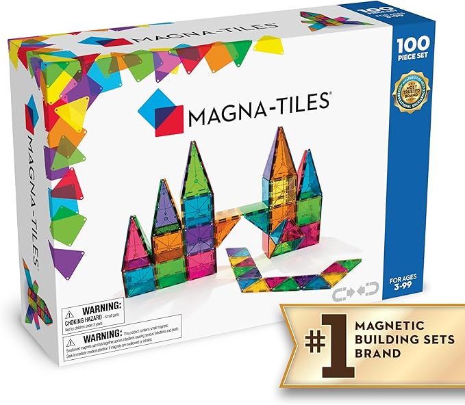 MAGNA-TILES Classic 100-Piece Magnetic Construction Set, The ORIGINAL Magnetic Building Brand | Amazon (US)