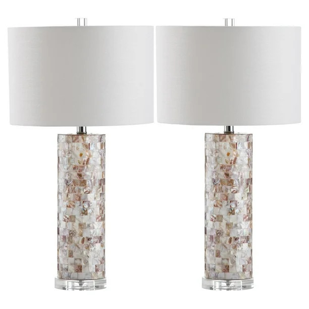 Safavieh Boise 27.5 in. H Coastal Shell Column Table Lamp, Set of 2 | Walmart (US)