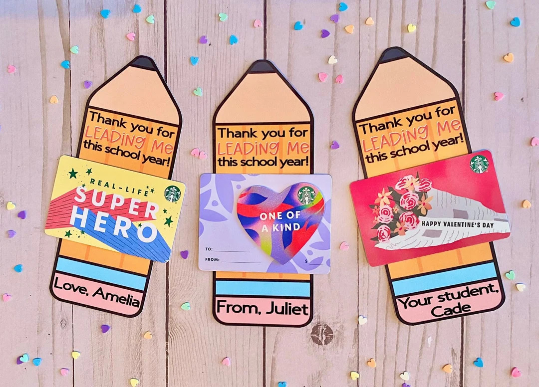 PRINTED No 2 Pencil Thank You Gift Card Holder | Teacher Appreciation Week | Teacher Gift | Staff... | Etsy (Global)