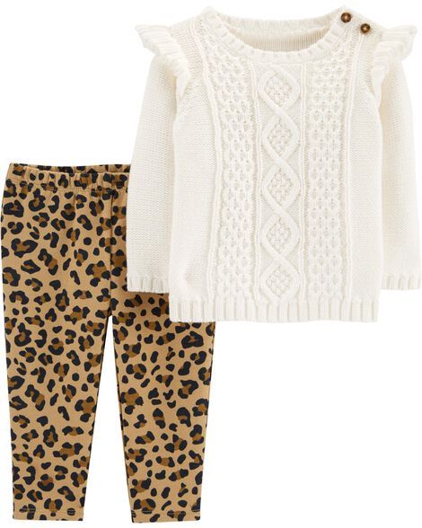 2-Piece Sweater & Leopard Legging Set | Carter's