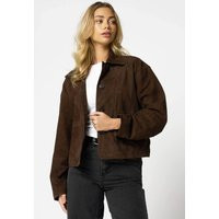 Womens Brown Goat Suede Jacket - 14 | NastyGal UK