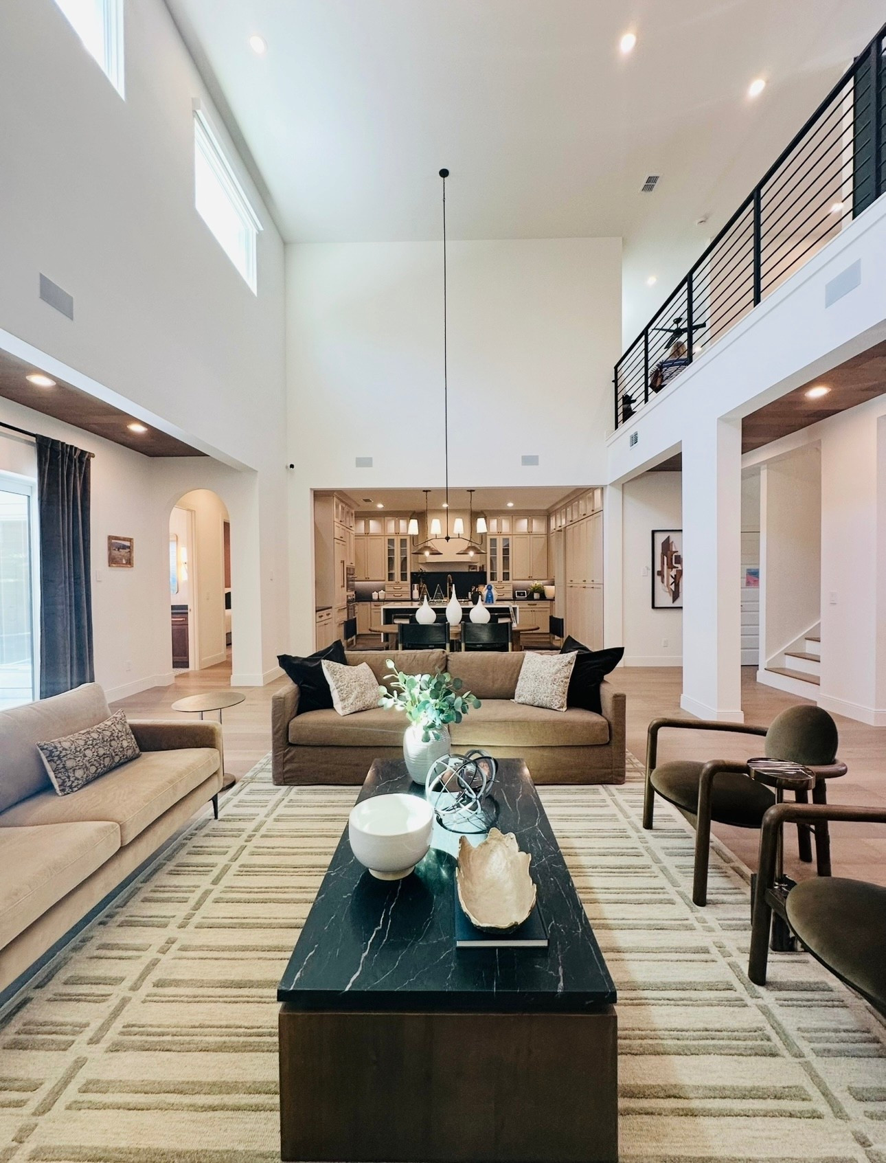 Olive green accent chair ✨ style with modern organic pieces of light and dark wood coffee tablee

#LTKStyleTip #LTKHome