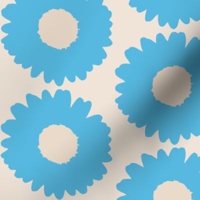 Daisy-blue and big | Spoonflower