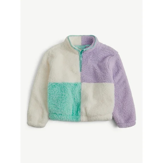 Justice Girls Colorblock Sherpa, Sizes XS - XL | Walmart (US)