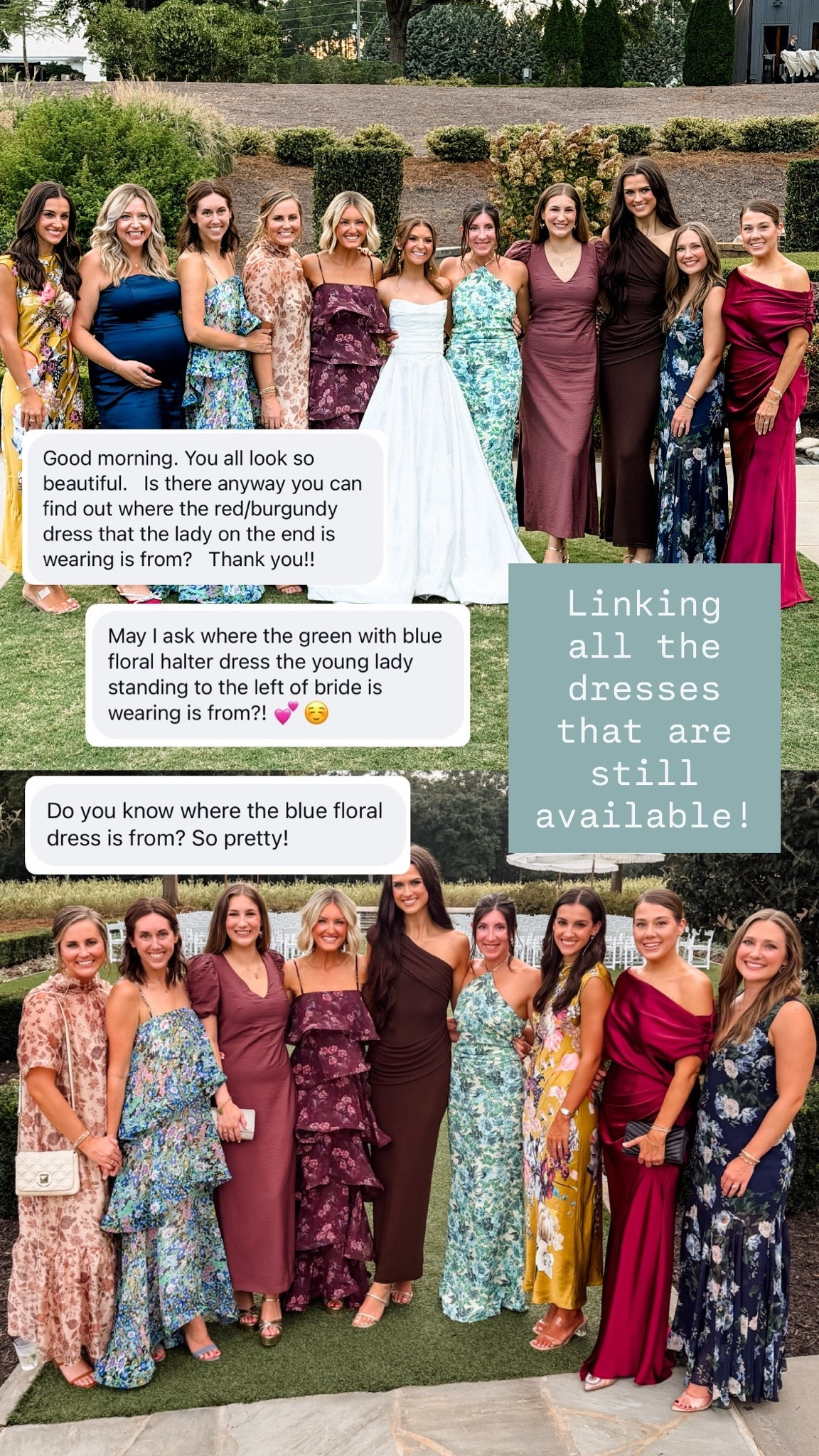Sharing some of the team’s wedding guest dresses! Some are not available anymore, but I have linked all the ones still online to buy!