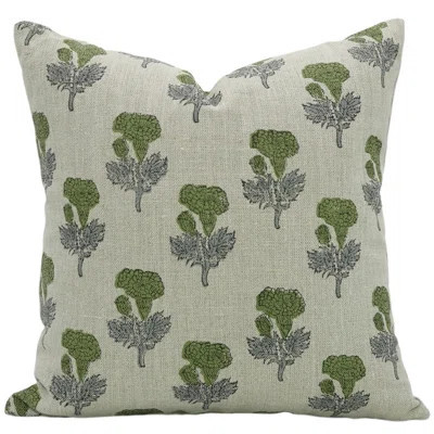 Fabdivine Artisan Handmade Block Print Pillow Cover Bohemian Floral Throw Cushion Cover for Sofa, Couch, Bed Décor- Tulsi Buti | Wayfair North America
